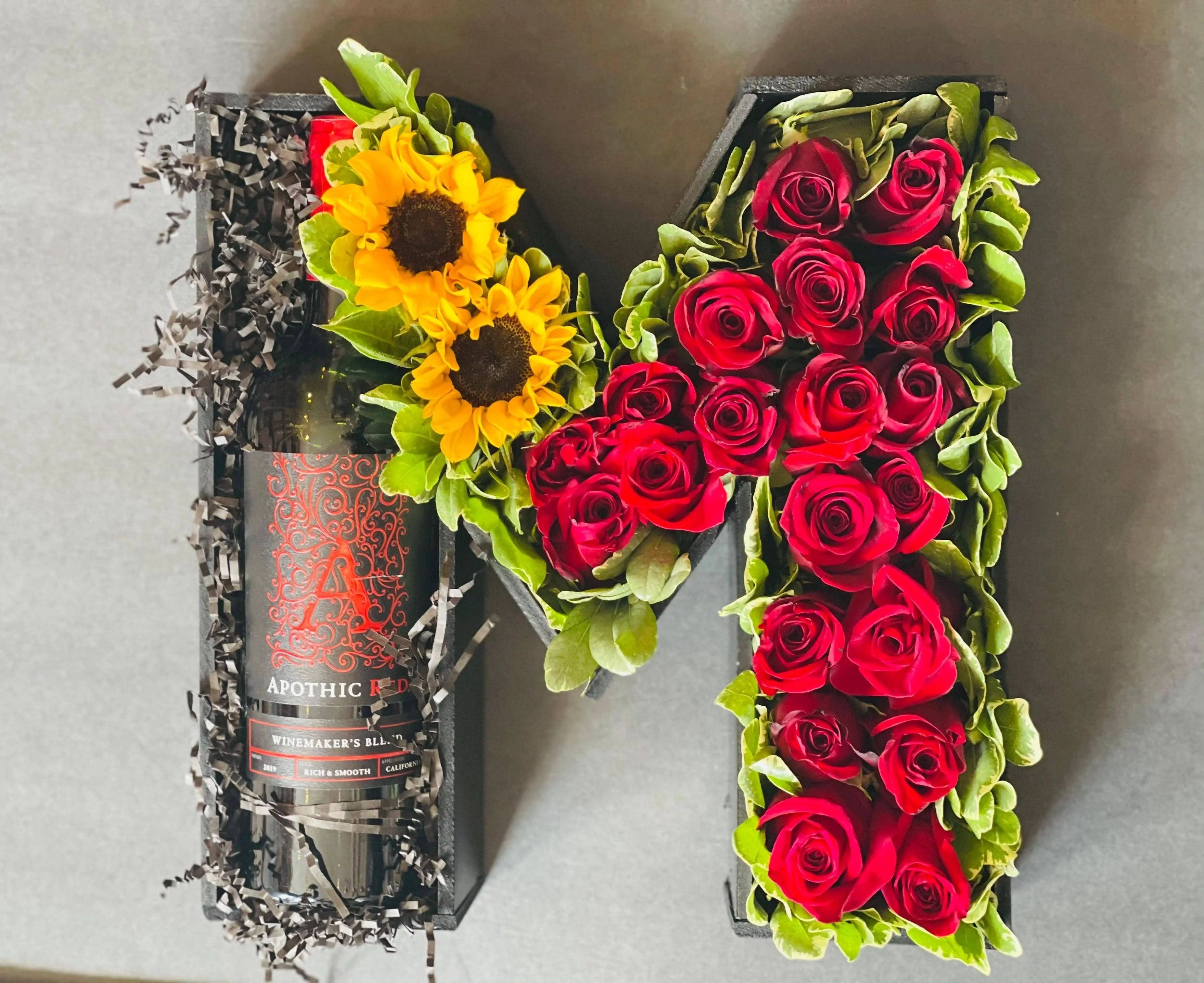 Arreglo Floral Personalizado en Letras - FLOVERS